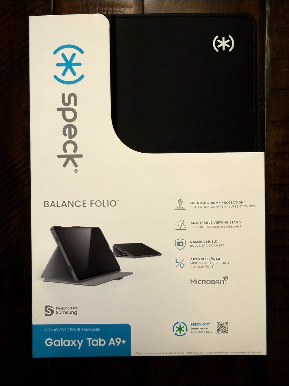 Speck Balance Folio Samsung Galaxy Tab A9+ or A11+ Case black